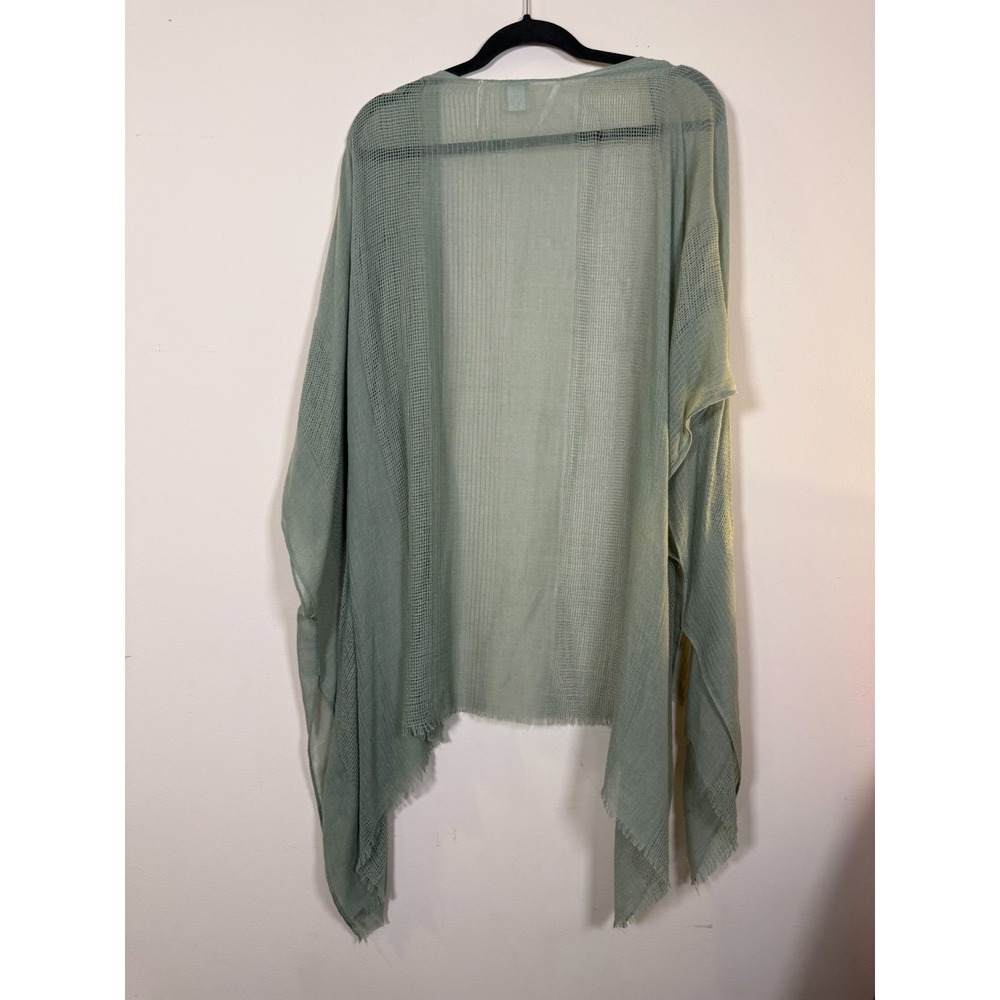 Sonoma Sage Green Sheer Open Knit Kimono Sleeve Boho Chic Beach Cover Up Onesize
